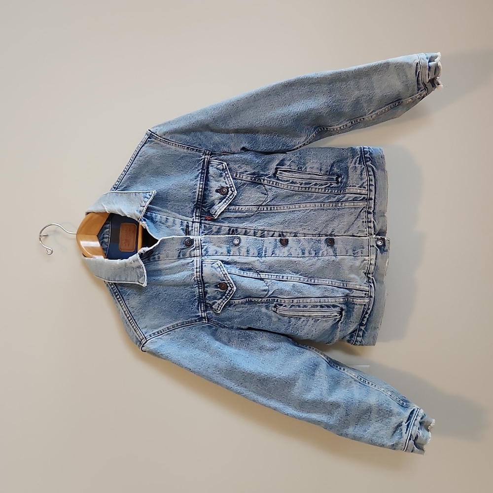 Levi's Vintage Flannel Trucker Jeans Jacket Lg